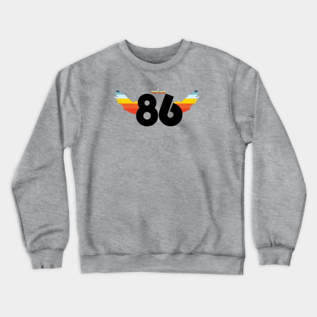 Retro86 Crewneck Sweatshirt by Adotreid